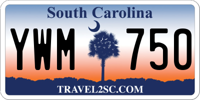 SC license plate YWM750