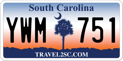 SC license plate YWM751