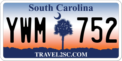 SC license plate YWM752