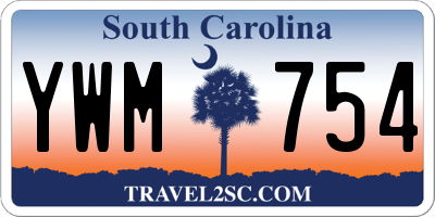 SC license plate YWM754