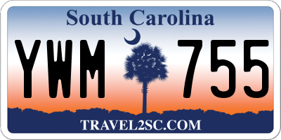 SC license plate YWM755