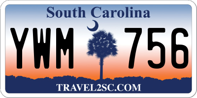 SC license plate YWM756