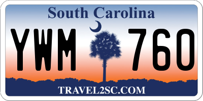 SC license plate YWM760