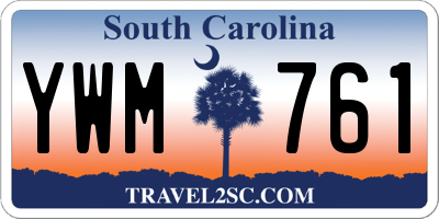 SC license plate YWM761