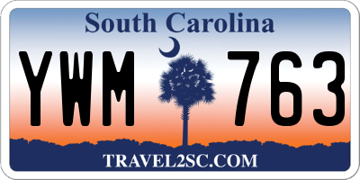SC license plate YWM763