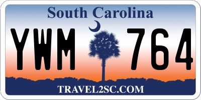 SC license plate YWM764