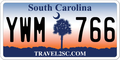 SC license plate YWM766