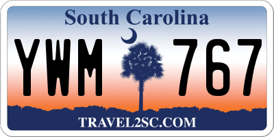 SC license plate YWM767