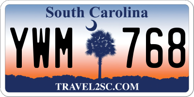 SC license plate YWM768
