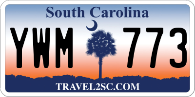 SC license plate YWM773