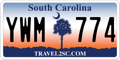 SC license plate YWM774