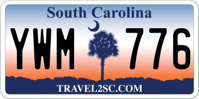 SC license plate YWM776