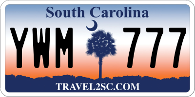 SC license plate YWM777
