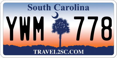 SC license plate YWM778