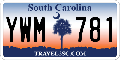 SC license plate YWM781