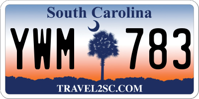 SC license plate YWM783