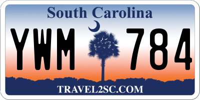 SC license plate YWM784