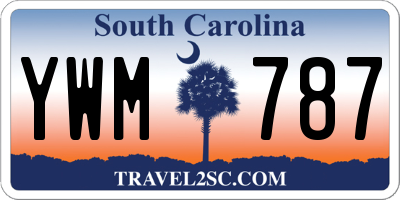 SC license plate YWM787