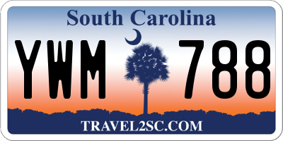 SC license plate YWM788