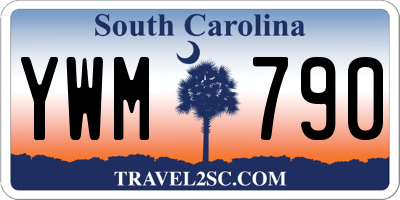 SC license plate YWM790