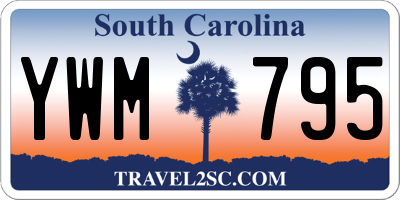 SC license plate YWM795