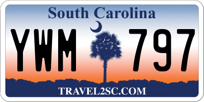 SC license plate YWM797