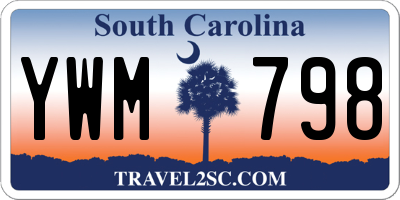 SC license plate YWM798
