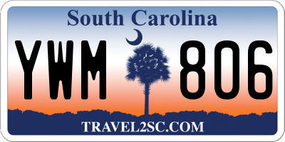 SC license plate YWM806