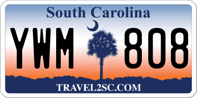 SC license plate YWM808