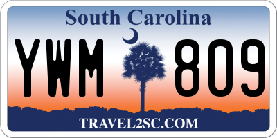 SC license plate YWM809