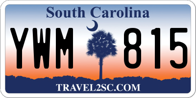 SC license plate YWM815