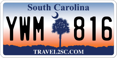 SC license plate YWM816
