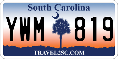 SC license plate YWM819