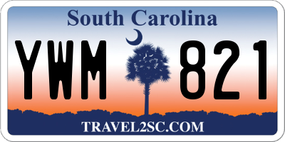 SC license plate YWM821