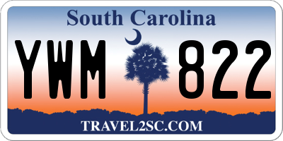 SC license plate YWM822