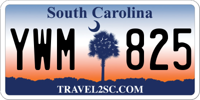SC license plate YWM825