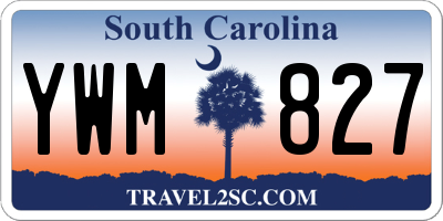 SC license plate YWM827