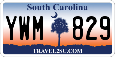 SC license plate YWM829
