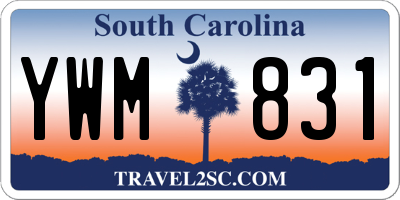 SC license plate YWM831