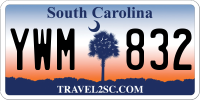 SC license plate YWM832