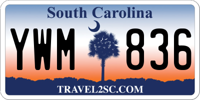 SC license plate YWM836