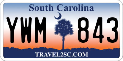 SC license plate YWM843