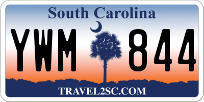 SC license plate YWM844