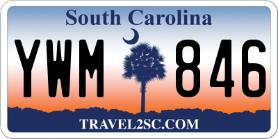 SC license plate YWM846