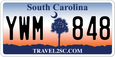 SC license plate YWM848
