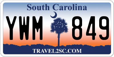 SC license plate YWM849