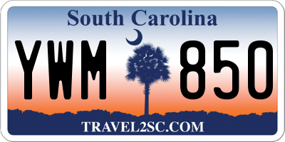 SC license plate YWM850