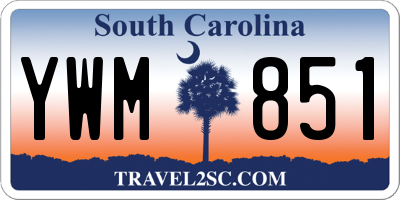 SC license plate YWM851
