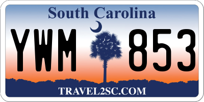 SC license plate YWM853