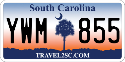 SC license plate YWM855